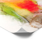 Groene Cheek Conure-portret Poster (Hoek)