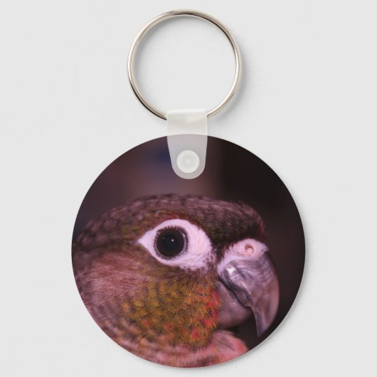 Groene Cheek Conure Sleutelhanger (Voorkant)