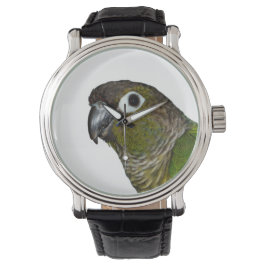Groene Cheeked Conure Horloge