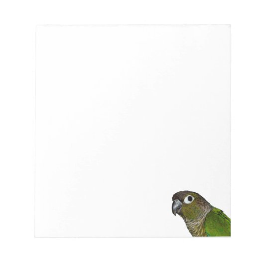 Groene Cheeked Conure Notitieblok (Voorkant)