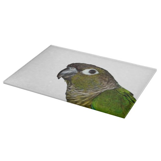 Groene Cheeked Conure Snijplank (Hoek)