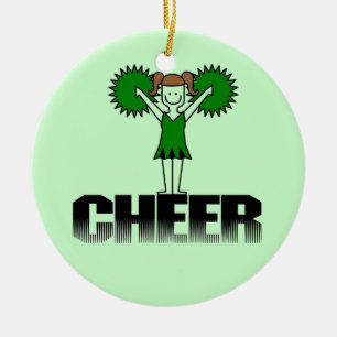 Groene Cheerlead T-shirts en Gifts Keramisch Ornament