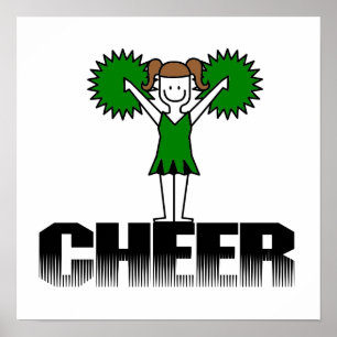 Groene Cheerlead T-shirts en Gifts Poster