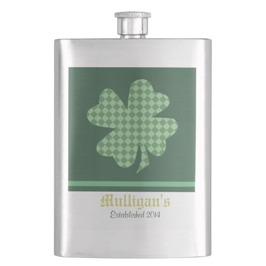 Groene cheques Shamrock Personalized Flacon (Voorkant)