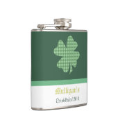 Groene cheques Shamrock Personalized Heupfles (Rechts)