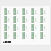 Groene Chevron Border Wedding Stickers (Vel)
