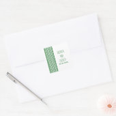 Groene Chevron Border Wedding Stickers (Envelop)