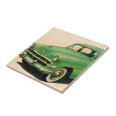 Groene Chevy uit de jaren vijftig Tegeltje (Zijkant)