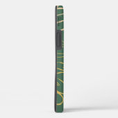 Groene Chic Gold Leaf-achtergrond Case-Mate iPhone Case (Achterkant / Rechts)