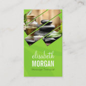 Groene Chic Zen Spa Massage Therapist Visitekaartje (Voorkant)