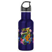 Groene Chinese Draak Koi Waterfles (Voorkant)