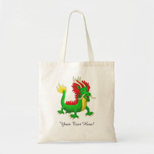 Groene Chinese Draak Tote Bag