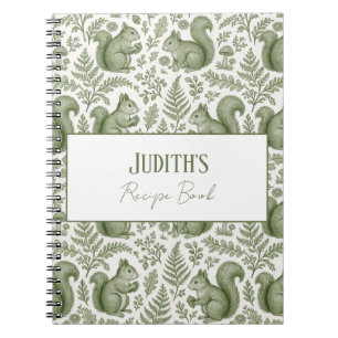 Groene Chinoiserie Eekhoorn Woodsy Receptenboek Notitieboek