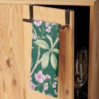 Groene Chinoiserie pauw bloemig Theedoek