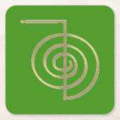 Groene Cho Ku Rei Reiki Symbool Onderzetters (Voorkant)