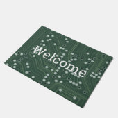 Groene Circuit Board Background Pattern Art Doorma Deurmat (Schuin)
