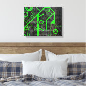 Groene Circuit Canvas Afdruk (Insitu (Slaapkamer))