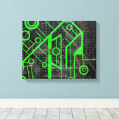 Groene Circuit Canvas Afdruk (Insitu (Houten vloer))