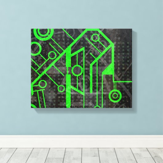 Groene Circuit Canvas Afdruk (Insitu (Houten vloer))