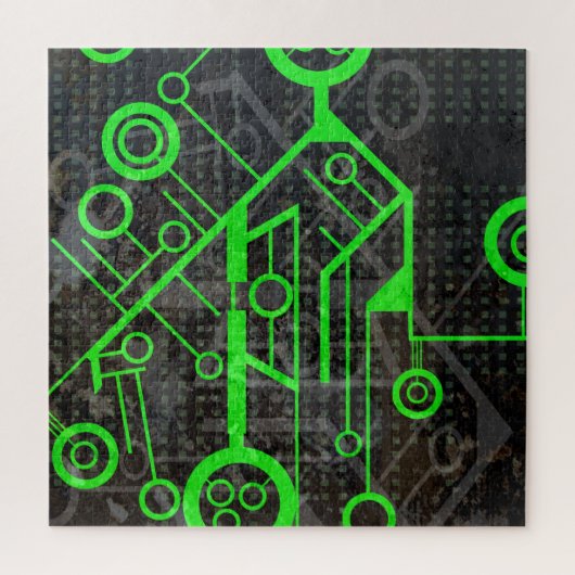 Groene Circuit Legpuzzel (Verticaal)