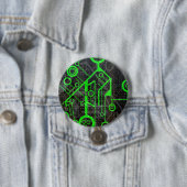 Groene Circuit Ronde Button 7,6 Cm (In situ)