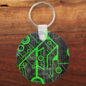 Groene Circuit Sleutelhanger (Voorkant)