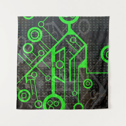 Groene Circuit Wandkleed (Voorkant)