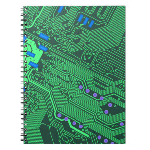 Groene circuitkaart notitieboek