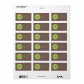 Groene cirkel - Monogram Adresetiketten Etiket (Full Sheet)