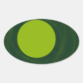 groene cirkel ovale sticker (Voorkant)