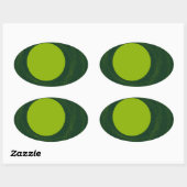 groene cirkel ovale sticker (Vel)