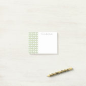 Groene Cirkel Patroon Aangepaste Notities Post-it® Notes (Op bureau)