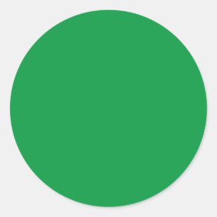 Groene cirkel, vaste kleur, klassieke ronde sticke sticker