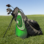 Groene cirkelbaan golfhanddoek (Groen)