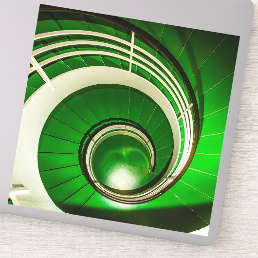 Groene cirkelbaan sticker (Detail)