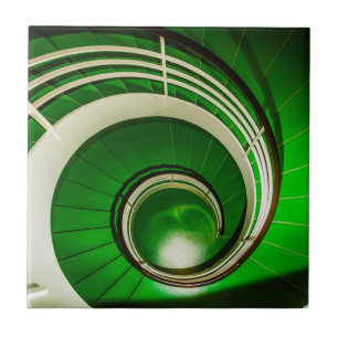 Groene cirkelbaan tegeltje