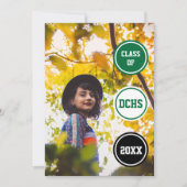 Groene cirkels Foto Afstuderen Kaart (Voorkant)