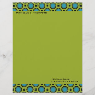 groene cirkels van turkooizen briefhoofd ontwerp