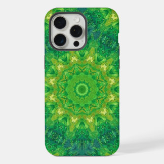 Groene Cirkelvormige Patroon Hoesje iPhone 15 Pro Max Hoesje
