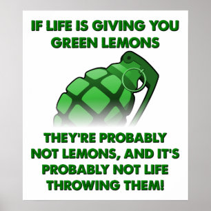 Groene Citroenen Grappige Poster