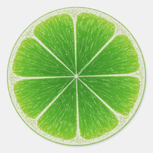 Groene Citrus Limoen Fruit Slice Ronde Sticker
