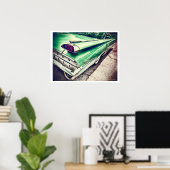 Groene Classic Auto achterlicht Poster (Thuiskantoor)