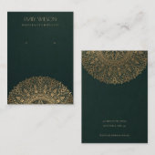 GROENE CLASSIC GOLD  MANDALA EARRING DISPLAY VISITEKAARTJE (Voorkant / Achterkant)