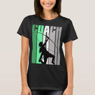 Groene coach van boogschieten boogschutter coach l t-shirt