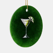 Groene cocktail absinthe keramisch ornament (Rechts)