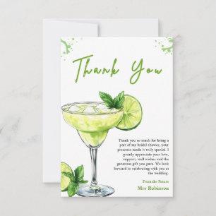 Groene Cocktail Bruiloftsfeest Margs & Matrimony Bedankkaart