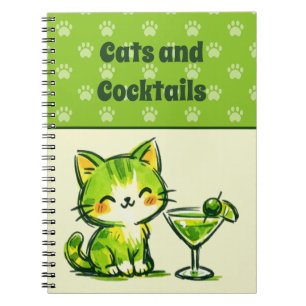 Groene Cocktails en Katten Notitieboek