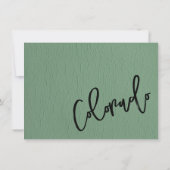 Groene Colorado Passport Dank u kaart (Achterkant)