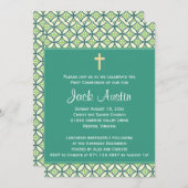 Groene communiqué Uitnodiging/Aankondiging Kaart (Voorkant / Achterkant)