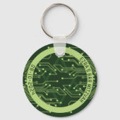 Groene computer printplaat bar mitswa sleutelhanger (Achterkant)